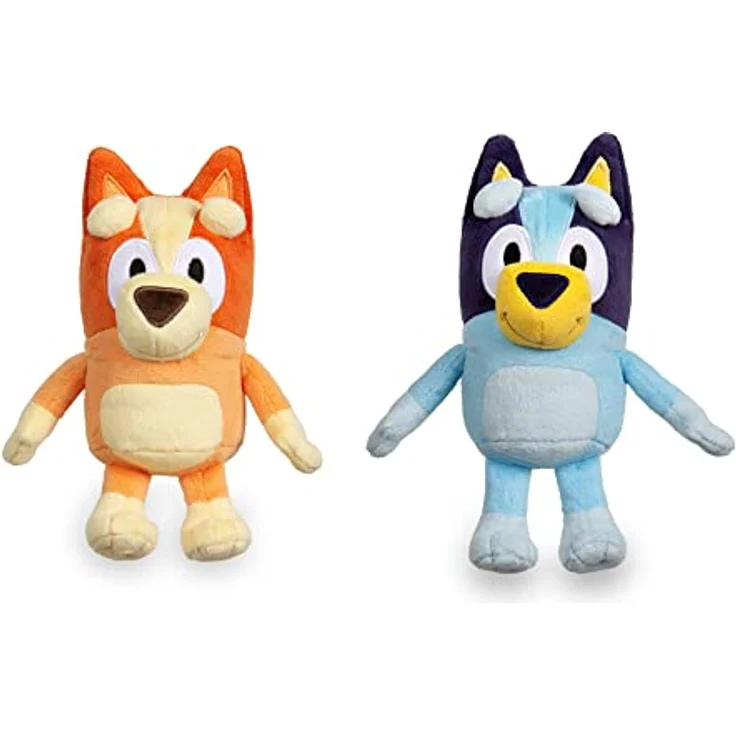 BlueY Famosa BLY06000 Plüschtier Bluey oder Bingo sdos, 20 cm weich und kuschelig
