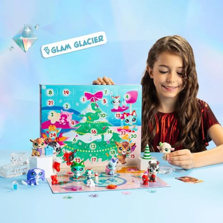 Littlest Pet Shop World of LPS Holiday Calendar, Adventskalender mit 8 exklusiven Wackeltieren, 16 saisonalen Accessoires und 24 weihnachtlichen Überraschungen – Bild 7