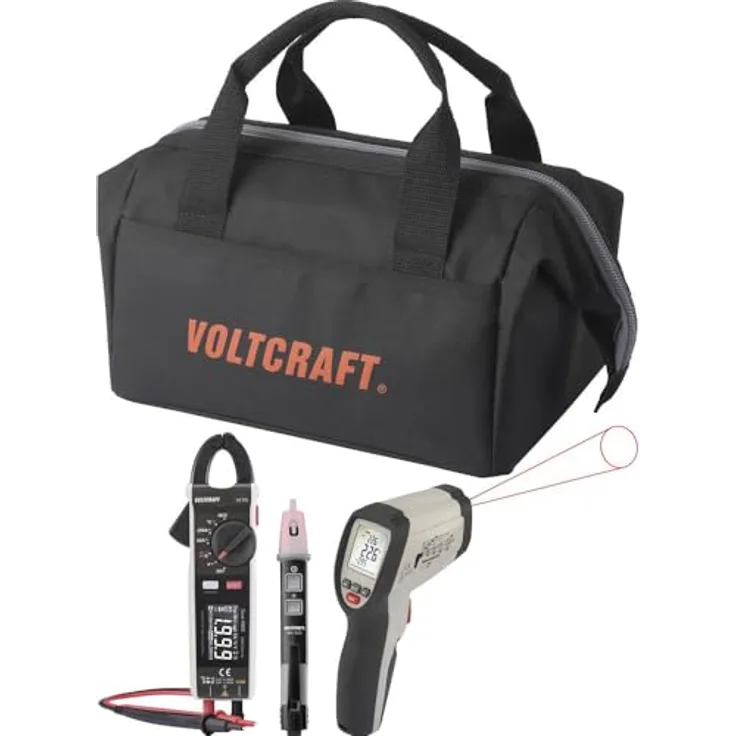 VOLTCRAFT IR 800-20C, Infrarot-Thermometer mit 20:1 Optik und Temperaturmessbereich von -40 bis +800 °C, Pistolengriff