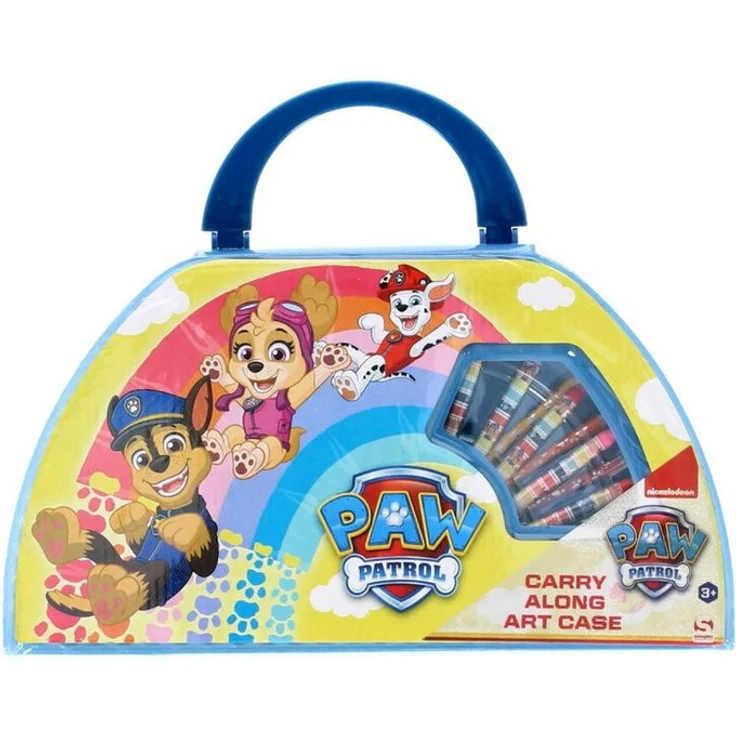 PAW PATROL Kreativset Mal- und Zeichenkoffer, inklusive vielseitiger Malutensilien für kreative Kinder