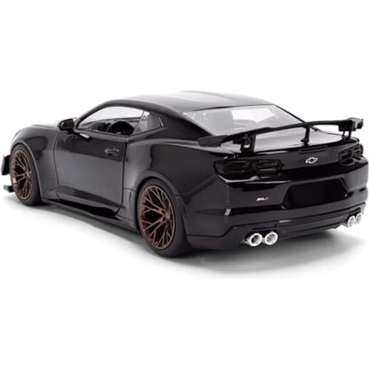 Jada Fast&Furious 2024 Chevrolet Camaro, Modellfahrzeug im Maßstab 1:24, schwarze Farbgebung, detaillierte Nachbildung mit zu öffnenden Türen – Bild 2