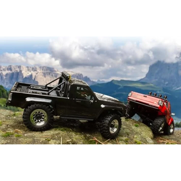 HPI Venture18 Flux 1985 Toyota Hilux SR5, RTR Crawler mit bürstenlosem Motor, 2-Gang-Getriebe und LED-Beleuchtung, rot – Bild 7