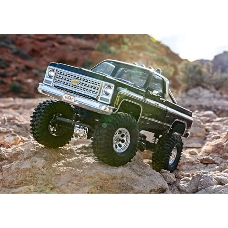 Traxxas TRX-4M RC Crawler Chevy K10 4x4 lifted schwarz 1:18 RTR, Ferngesteuertes Auto mit Long-Arm Lift Kit und größeren Reifen - Preisvergleich – Bild 5
