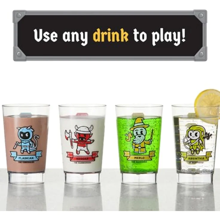 Magni Heroes of Barcadia, Brettspiel für 2 bis 6 Spieler, basierend auf Plättchen mit interaktivem Getränkekonzept – Bild 7