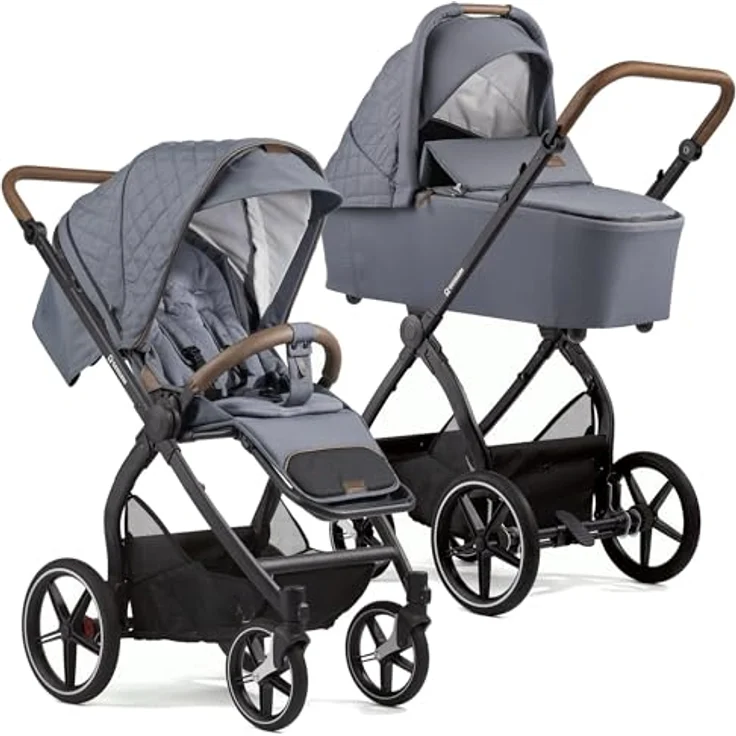 Gesslein FX4 Swing 2in1 Kinderwagen-Set inkl. Babywanne Lyx Design, innovative Swing-Federung und ergonomische Liegefläche, leicht und wendig – Bild 1