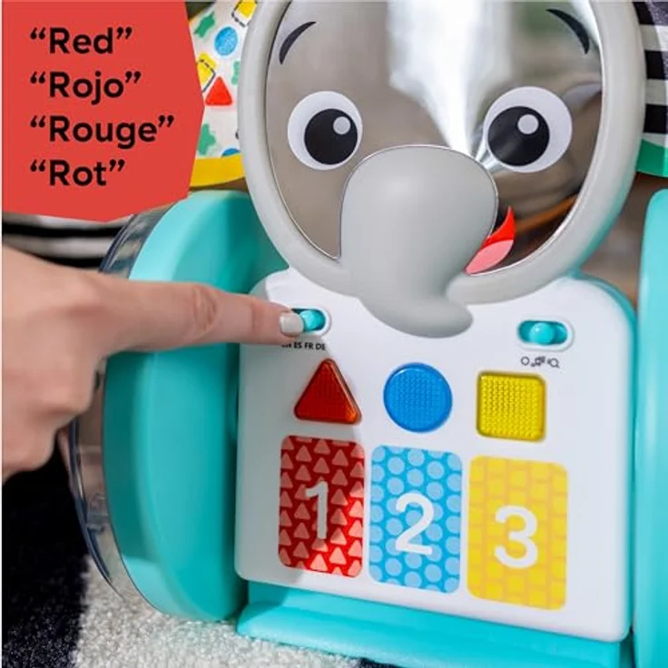 Baby Einstein Chase & Tap Earl, interaktives Krabbelspielzeug mit 2 Positionen, mehr als 50 Phrasen in 4 Sprachen, abwischbar, ab 6 Monaten – Bild 8