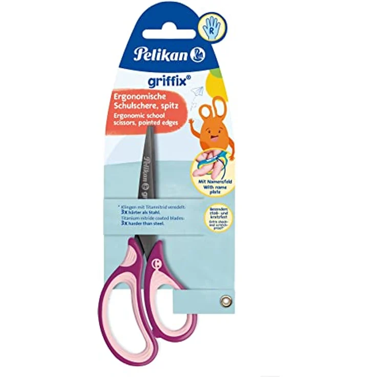 Pelikan griffix® Schulschere spitz für Rechtshänder, SweetBerry – Bild 1