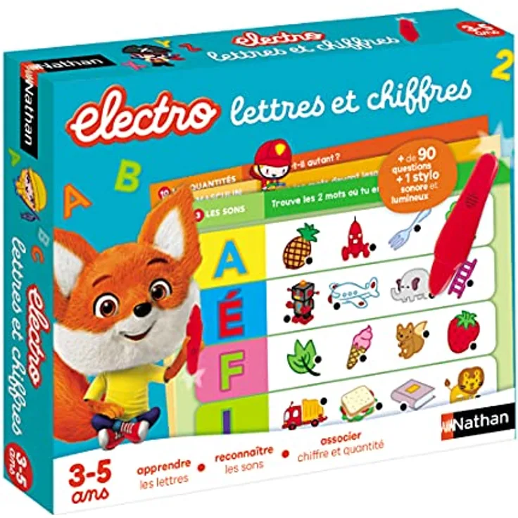 Nathan Electro - Buchstaben und Zahlen, elektronisches Frage- und Antwortspiel zur Förderung der Alphabet- und Zahlenkenntnis