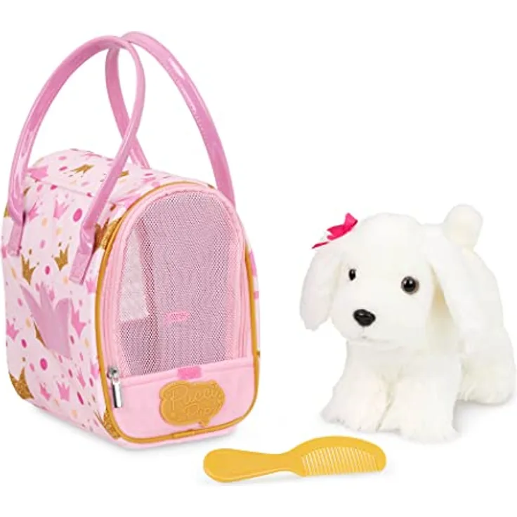 Pucci Pups ST8388Z PINK Crown Glam Bag with Plush PUP