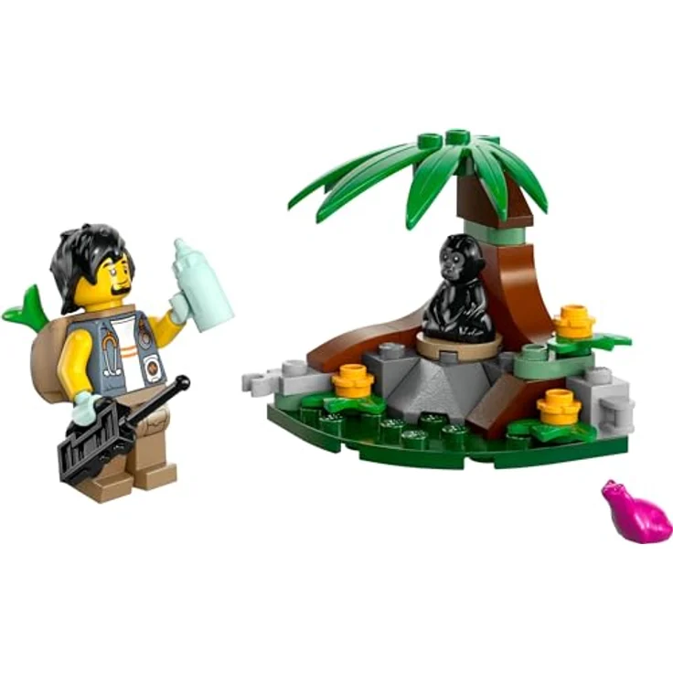 LEGO City 30665 Dschungelforscher mit Baby-Gorilla und Tierarzt-Minifigur, 34-teilig, ab 5 Jahren – Bild 2