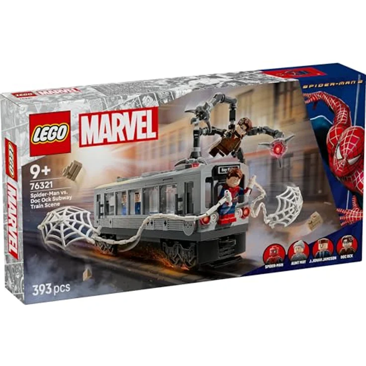 LEGO ǀ Marvel Spider-Man vs. Doc Ock: Showdown in der U-Bahn - Kreatives Spielzeug mit Minifiguren, U-Bahn Zugmodell für Jungen und Mädchen ab 9 Jahren - 76321 – Bild 3
