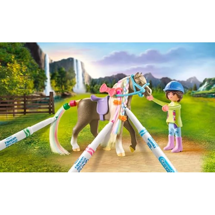 Playmobil® Konstruktions-Spielset Kreativset mit Pferd und Stiften (71640), Horses of Waterfall, (19 St), Made in Europe - Preisvergleich – Bild 3