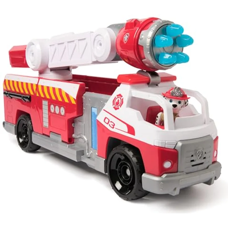 Spin Master Paw Patrol-Fire Rescue-Deluxe Feuerwehr, Spielzeugauto, lizenziertes Feuerwehrfahrzeug, bunt, 13,34 cm hoch – Bild 1
