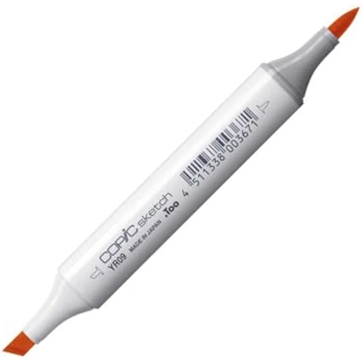 Copic Sketch Marker YR - 09, Chinese Orange, professioneller Pinselmarker mit Super-Brush- und Medium-Broad-Spitze – Bild 1
