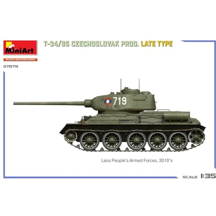 Miniart Miniart 1:35 - T34/85 Czechoslovak Prod, Late Type Modellfahrzeug mit detaillierter Nachkriegsproduktion – Bild 13