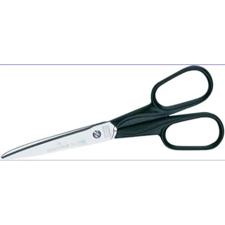 DURABLE Papercut Büroschere 160mm, rostfreier Edelstahl mit schwarzen Kunststoffgriffen, spitz und symmetrisch – Bild 3
