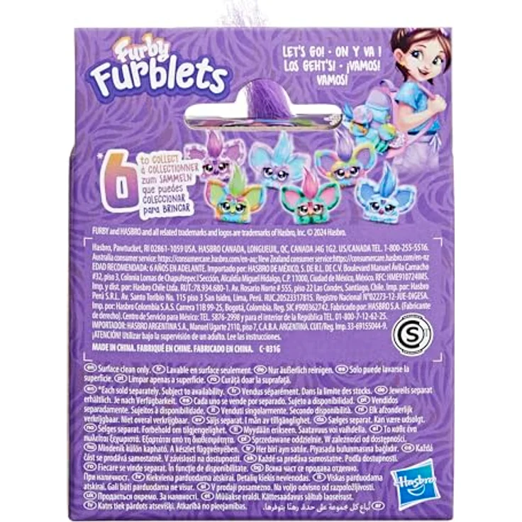 Hasbro Furby Furblet Electric Rave, Mini- elektronisches Kuscheltier mit Regenbogenfell und über 45 Sounds, für Kinder ab 6 Jahren – Bild 8