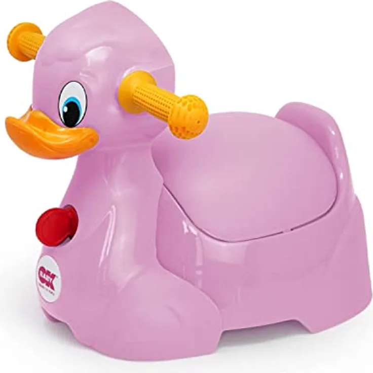 OKBABY Quack Töpfchen für Kinder mit ergonomischem Sitz, Entenform, Rosa
