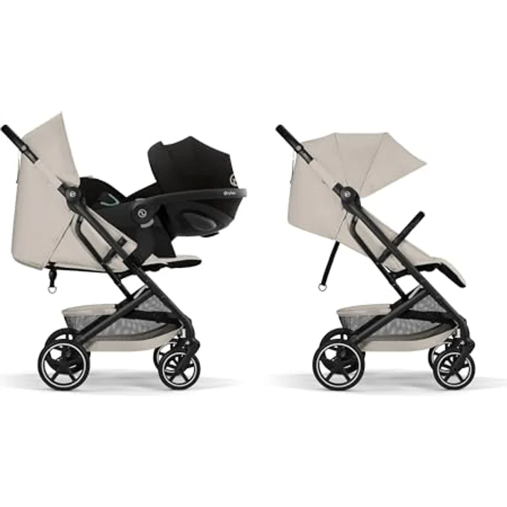Cybex Beezy Buggy, Stadt-Buggy ab Geburt bis 4 Jahre (22 kg), kompakt faltbar, Dune Grey – Bild 5
