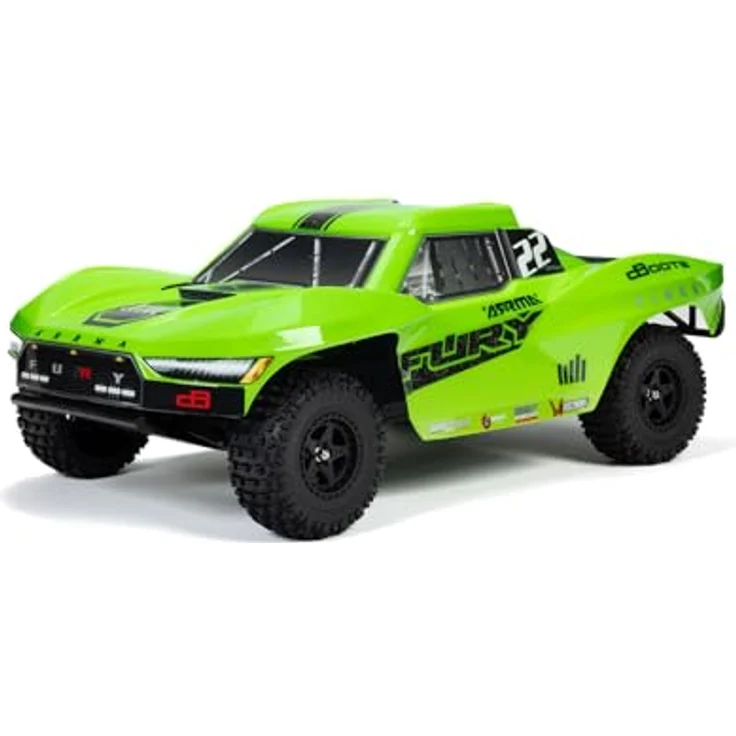 ARRMA Fury MEGA 550 2WD, Ferngesteuertes Auto, RC Auto 1/10, über 30 km/h, aufrüstbar, inkl. Zubehör, Grün – Bild 1