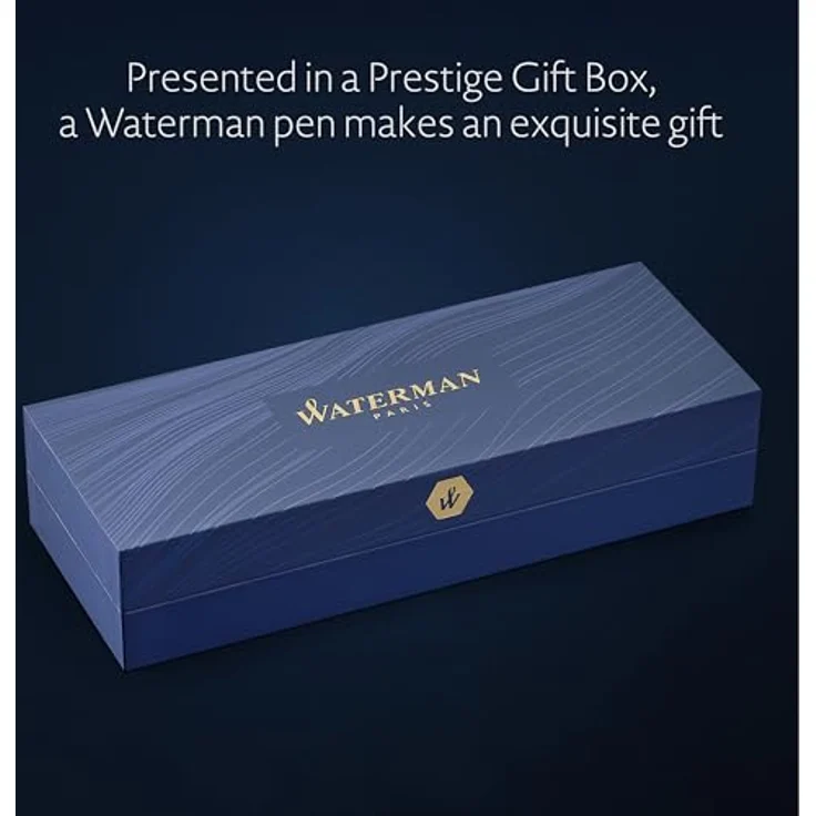 Waterman Hémisphère Understated Edition Kugelschreiber, elegante schmale Silhouette in Gold und Kupferrot, schnelle Tinte, Standard Maxima Mine M blau – Bild 5