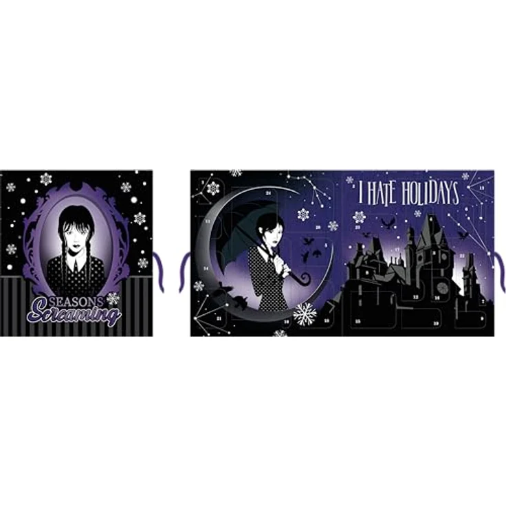 UNDERCOVER Spielzeug-Adventskalender Wednesday, 24-tlg. Schreibwaren-Set für Fans der Addams Family – Bild 2