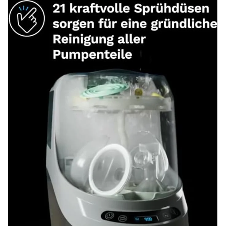 Baby Brezza Bottle Washer Pro, Ersatzregal für Milchpumpen mit Ober-/Unterkorb-System, kompatibel mit Wearables, Ventilen, Membranen & Flaschen – Bild 3