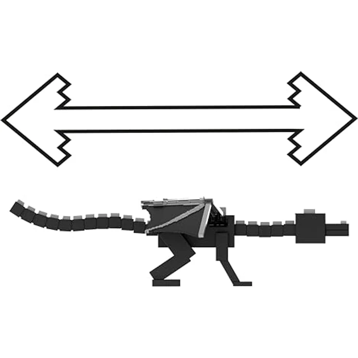 Mattel Minecraft Drachenatem Enderdrache-Actionfigur, 55 cm lang mit 51 cm Flügelspannweite und 10 abschießbaren Scheiben, JKC13 – Bild 5