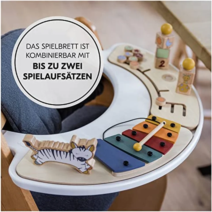 hauck Play Moving, Water Animals - Motorikschleife ab 12 Monaten, Kompatibel mit Play Tray Spielbrett für Alpha+, Beta+ und Arketa Holzhochstuhl, Baby Holz Spielzeug Fördert Auge Hand Koordination – Bild 3