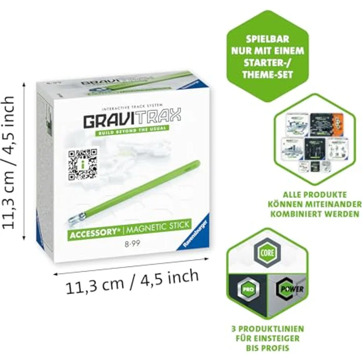 Ravensburger GraviTrax Accessory Magnetic Stick - Ideales Zubehör für spektakuläre Kugelbahnen, Konstruktionsspielzeug für Kinder ab 8 Jahren - Preisvergleich – Bild 3