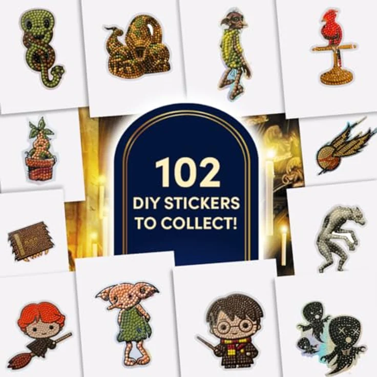 CRAFT Buddy Sticker Harry Potter - Crystal Art - Sammelalbum mit 102 Stickern und fesselnder Hogwarts-Hintergrundkunst – Bild 3