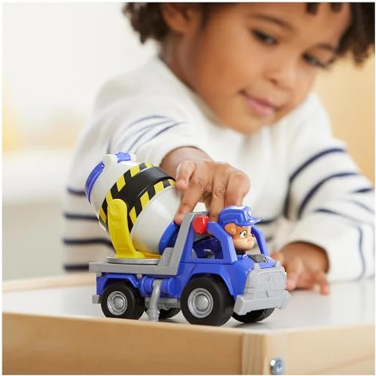 Spin Master Rubble & Crew - Zementmischer-Baufahrzeug mit drehbarer Mischtrommel und abnehmbarer Mix-Spielfigur – Bild 7