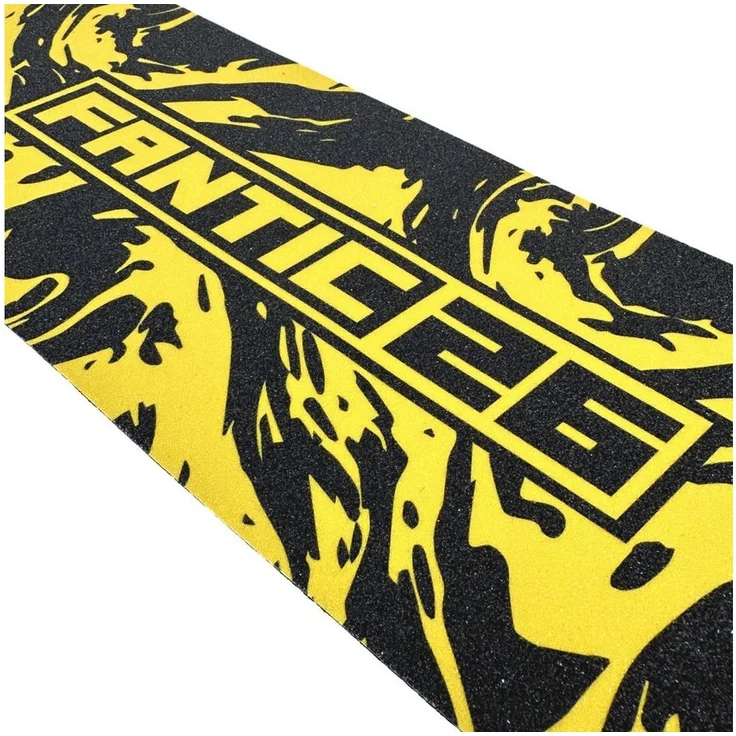 Fantic26 Stuntscooter Fantic26 Stunt-Scooter Griptape 58,5cm x 15,5cm Swirl Schwarz/Gelb, reißfestes/wasserfestes PVC Material, optimaler Grip, F26 Logo – Bild 1
