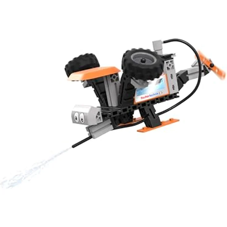 fischertechnik Junior Pro 576100, Konstruktionsspielzeug für Kinder ab 5 Jahren, Baukasten mit 7 Modellen inkl. Löschfahrzeug, orange – Bild 3