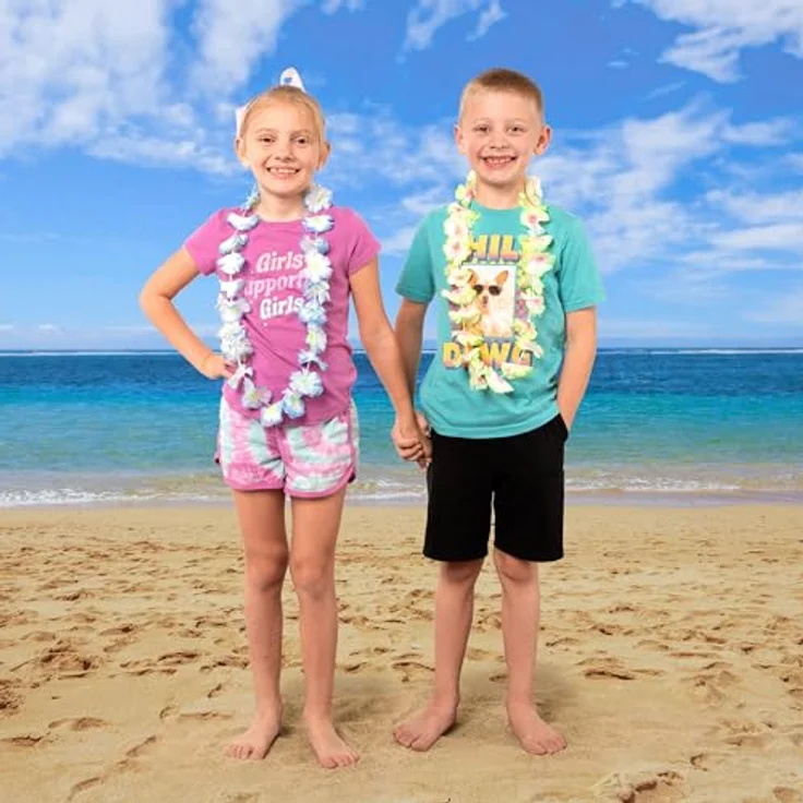 JOYIN 24 Stücke Hawaii Blumenketten Set, multifarbig, 91 cm Länge, für Strand- und Themengeburtstagsfeiern – Bild 5