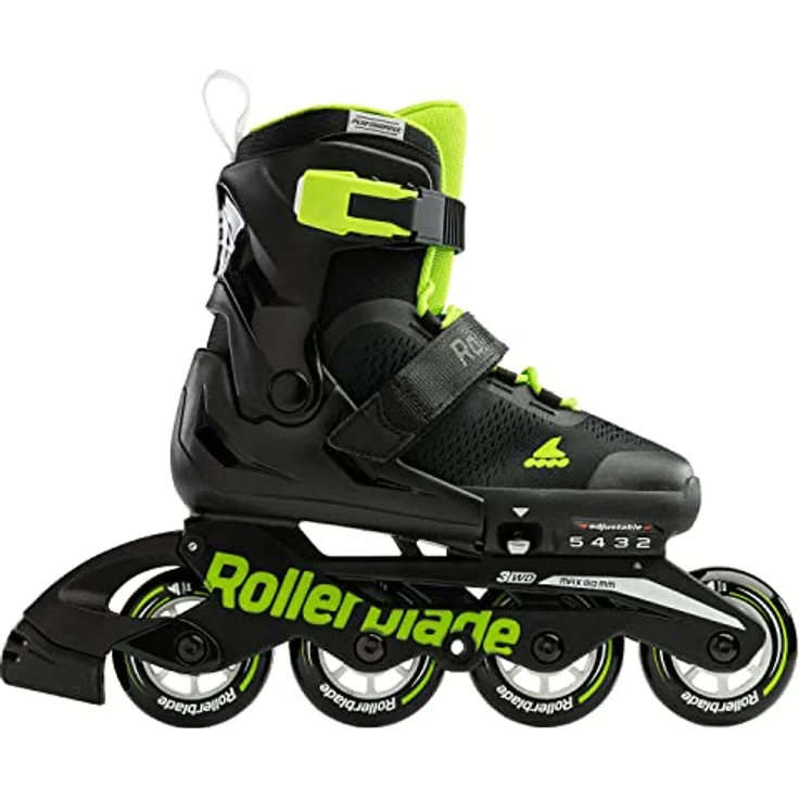 Rollerblade Microblade Inline Skates Nero/Verde 23 - Einfach zu bedienendes System, bessere Stabilität und Komfort – Bild 3