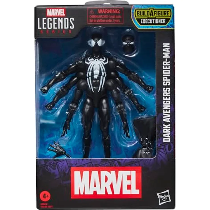 Marvel Legends Series Dark Avengers Spider-Man, 15 cm Action-Figur mit 3 Accessoires und Build-A-Figure Element