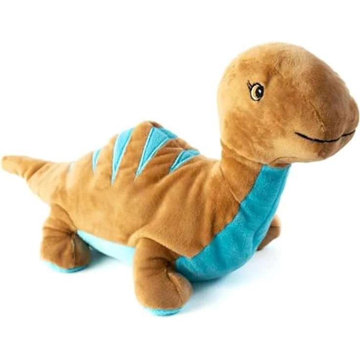Habibi Plush Premium 1869 Wärmekissen Dinosaurier, 35 cm, mit natürlicher Hirsekörnerfüllung und ätherischen Ölen, für Mikrowelle und Backofen, ideal für Kinder und Babys – Bild 2