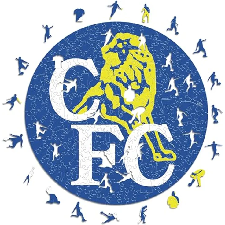 Iconic Puzzles Chelsea Retro Crest Holzpuzzle, Größe M, 270 Teile – Bild 1