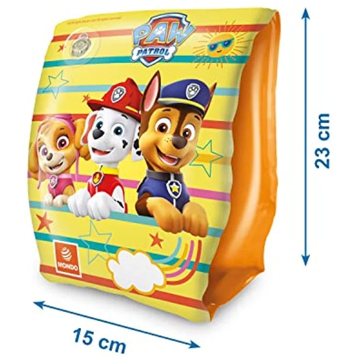Mondo Toys PAW PATROL Arm Bands, Sicherheitsarmlehnen für Kinder aus PVC, 2 Luftkammern, geeignet für 2-6 Jahre (6-20 kg) – Bild 3