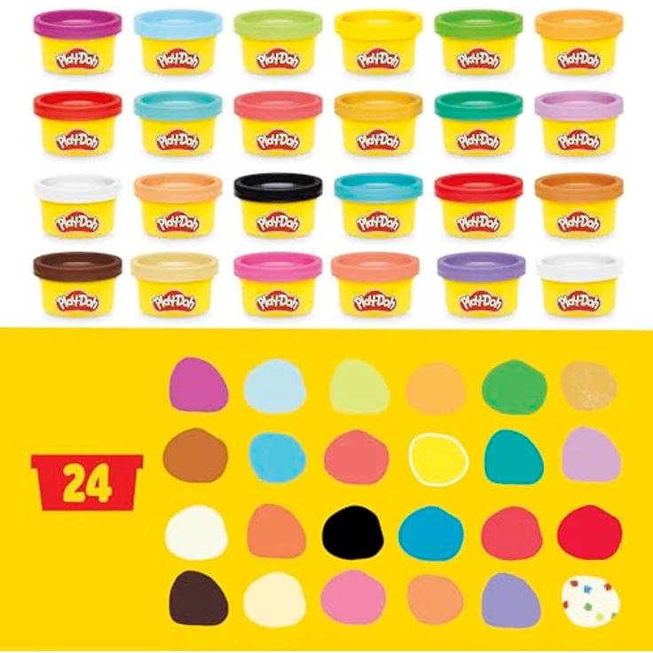 Hasbro Play-Doh Holiday Adventskalender, 24 Überraschungsgeschenke mit Play-Doh-Dosen und Zubehör – Bild 7