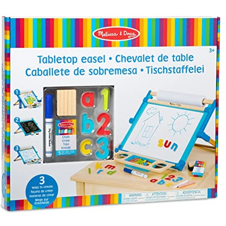 Melissa & Doug Zweiseitige Tischstaffelei mit Zubehör – Bild 3