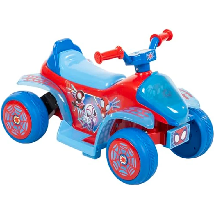 Huffy Spidey Mini Quad, Kinderelektroauto mit Marvel Spidey Motiv, 2,5 km/h, rot – Bild 1