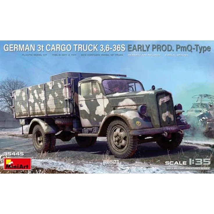 Other 1:35 Dt. 3t. Cargo Truck, Modellfahrzeug mit detaillierten Photoätzteilen und 6 Decal-Varianten für Dioramen – Bild 7