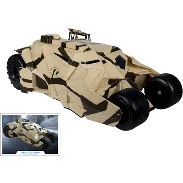 McFarlane Toys Multiverse Fahrzeug Tumbler Camouflage (The Dark Knight Rises), 45 cm, detailliertes Sammlermodell mit rollenden Rädern und Sammlerkarte