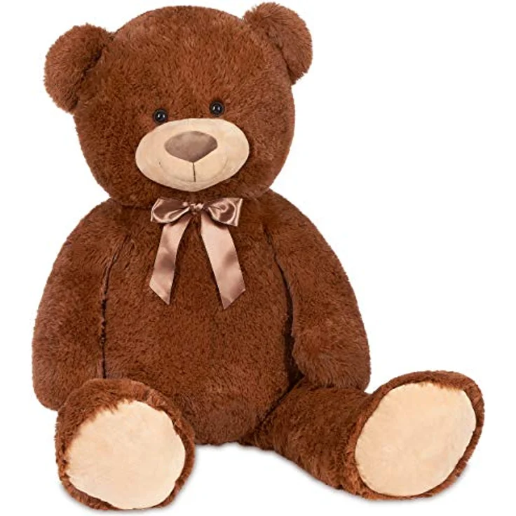 Teddybär mit Schleife 100 cm groß Stofftier Plüschtier Kuscheltier – Bild 2