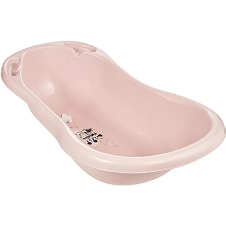 keeeper Minnie Ergonomische Babywanne, mit Stöpsel, für 0-12 Monate, 84 cm, Nordic Pink, integriertes Mickey Maus Motiv, einfache Reinigung – Bild 2