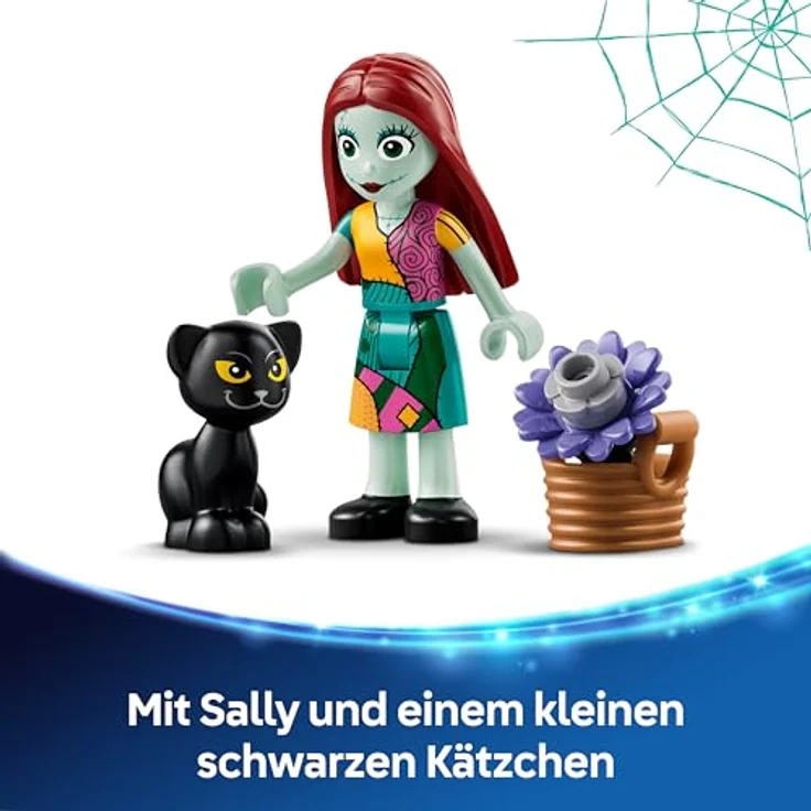 LEGO Disney Sallys Blumentopf (43288), 346-teiliges Bastelset für Kinder ab 9 Jahren, Höhe 27 cm, mit dekorativen Kunstblumen und internen Szenen aus "The Nightmare Before Christmas" – Bild 7
