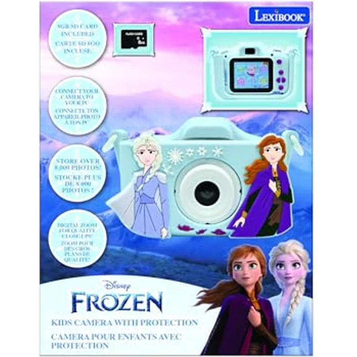 Lexibook Kinderkamera Schneekönigin, robustes Design mit großen bunten Tasten, empfohlen ab 3 Jahren, leicht und tragbar – Bild 5