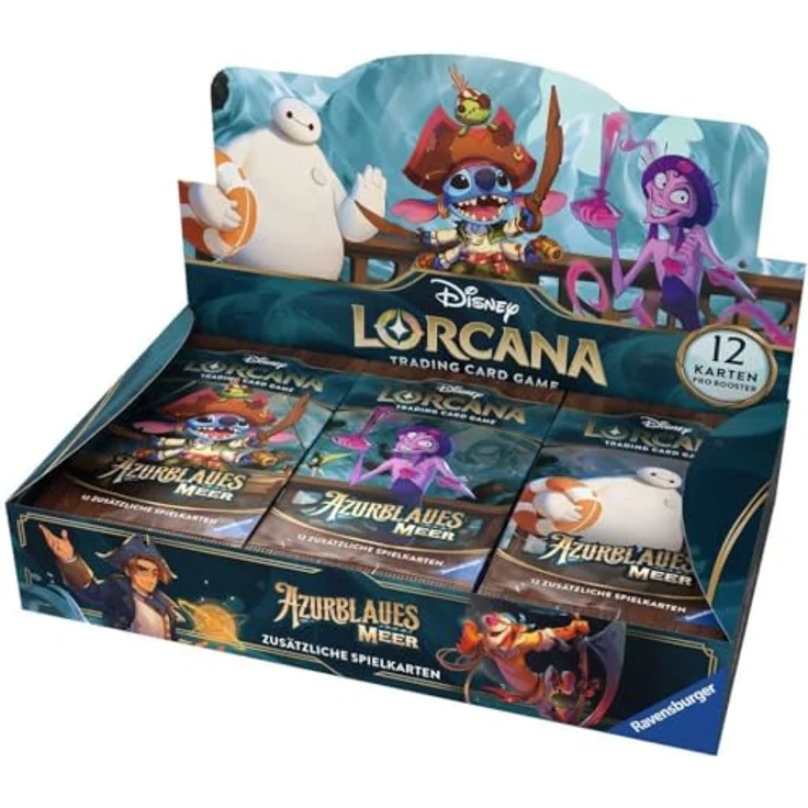 Ravensburger Disney Lorcana TCG Azurblaues Meer Booster Display (24) *Deutsche Edition*, Sammelkarten mit 12 zufälligen Karten pro Booster Pack – Bild 2